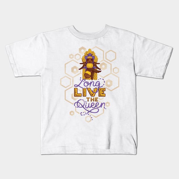 Long Live the Queen Bee Kids T-Shirt by polliadesign